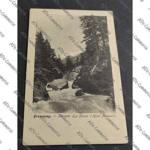 Cartolina gressoney torrente - gressoney,