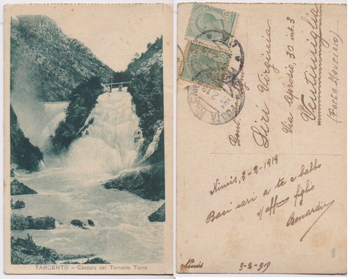 Cartolina tarcento cascata - tarcento.,