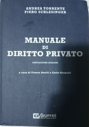 Manuale diritto privato - manuale,